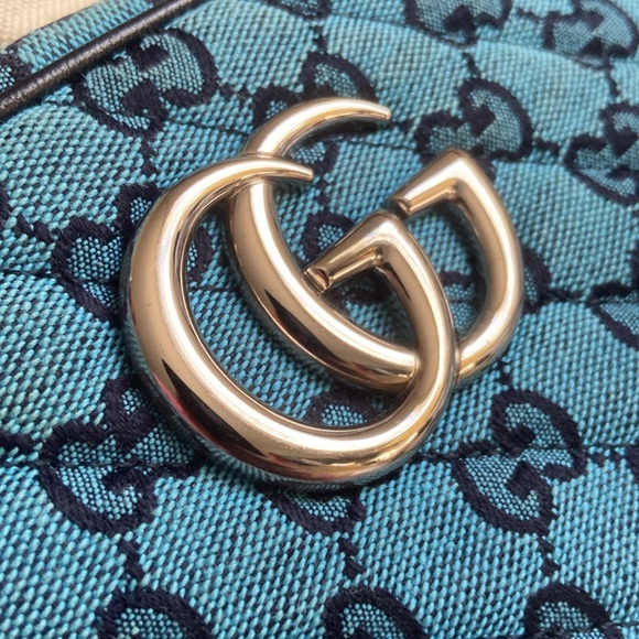 Gucci GG Marmont Small Blue Bag - Picture 3 of 10